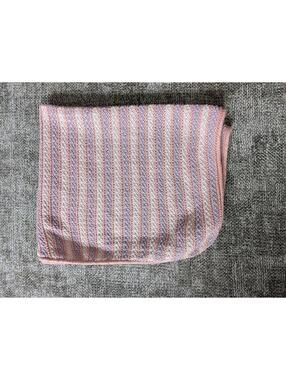 Crochet Pink, Purple, and White Baby Blanket